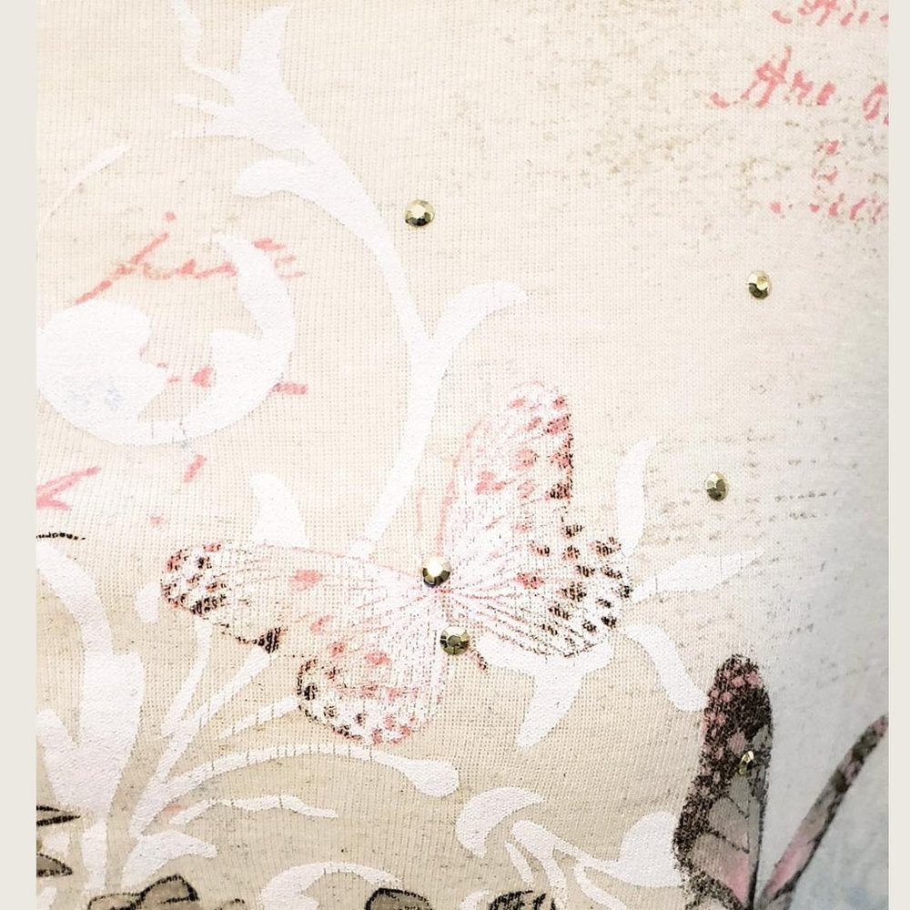 Basic Editions Butterfly Top with Tacking - NWOT​ - Picture 2 of 9